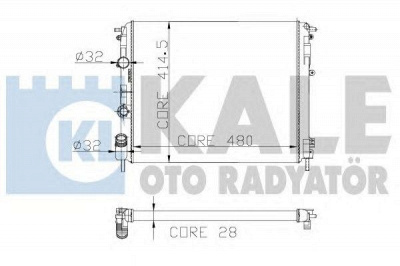 KALE OTO RADYATOR 205700 -  Радиатор, охлаждение двигателя